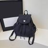 Women'S Stylish Nylon Multiple Pockets Drawstring Backpack Elegant Solid Color Student Small Shoulder Bag Work, Travel & Daily Use CLE