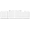 VidaXL Panier de Gabions Arqué Cage à Gabion Mur de Gabion Panier à Pierre Gabion pour Pierre Jardin Patio Extérieur 153535