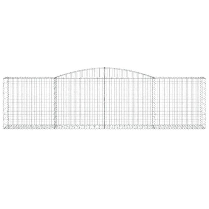VidaXL Panier de Gabions Arqué Cage à Gabion Mur de Gabion Panier à Pierre Gabion pour Pierre Jardin Patio Extérieur 153535