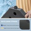 Weight Plates for Parasol Bases, Fillable, Weatherproof, 104cm X 104cm X 7.5H Cm, Black