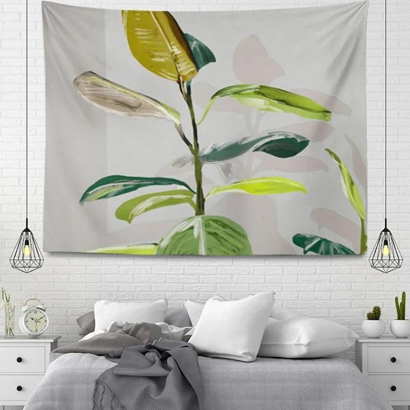 Простой Растение в Горшке Декоративный Гобелен Домашняя Стена Гостиная Офис Декоративный — фото 3