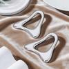 Exaggerated Metal Hollow Triangle Stud Earrings For Women Vintage Gold Color Irregular Geometric Earrings Jewelry Gift