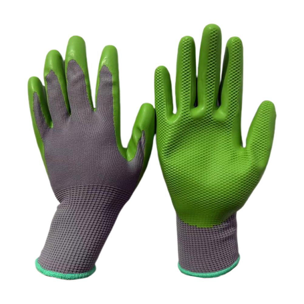 1Pair Garden Gloves Latex Foam Printed Gardening Gloves For Women Men-Breathable Garden Gloves One Size for Women Breathable