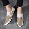 Fashion Summer Men Leather Casual Shoes Quality Slip on Men Loafers Comfortable Outdoor Mesh Flat Sneakers Non Slip Men Walking Footwear