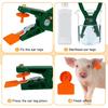 Blank Cattle Ear Tags - 100PCS Plastic Livestock Ear Tags Farm Animal Tags ID Tags Red Yellow Green Blue Orange Ear Tagger Cattle Ear Tags for Cow