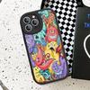 Cute Little Monster Phone Case Hard Leather For iPhone 16 15 14 13 12 Mini 11 14 Pro Max Xs X Xr 7 8 Plus Fundas