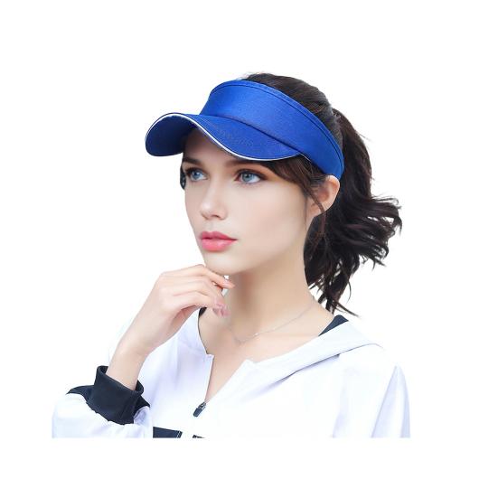 Sun Hat Topless Design Wide Brim UV Protection Elastic Fit Exercise Hat Adjustable Headband Outdoor Sports Hat