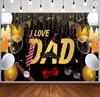 Father's Day Banner Background Men's Suit Tie Watch Balloon Decoration Father's Day Surprise Gift Arrangement Background Props