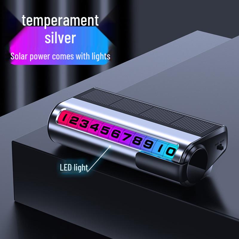 

Солнечная светящаяся временная табличка для парковки автомобиля - Цифровая табличка с номером телефона