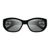 Gucci Original Design Injection Oval Sunglasses Unisex Couple Black