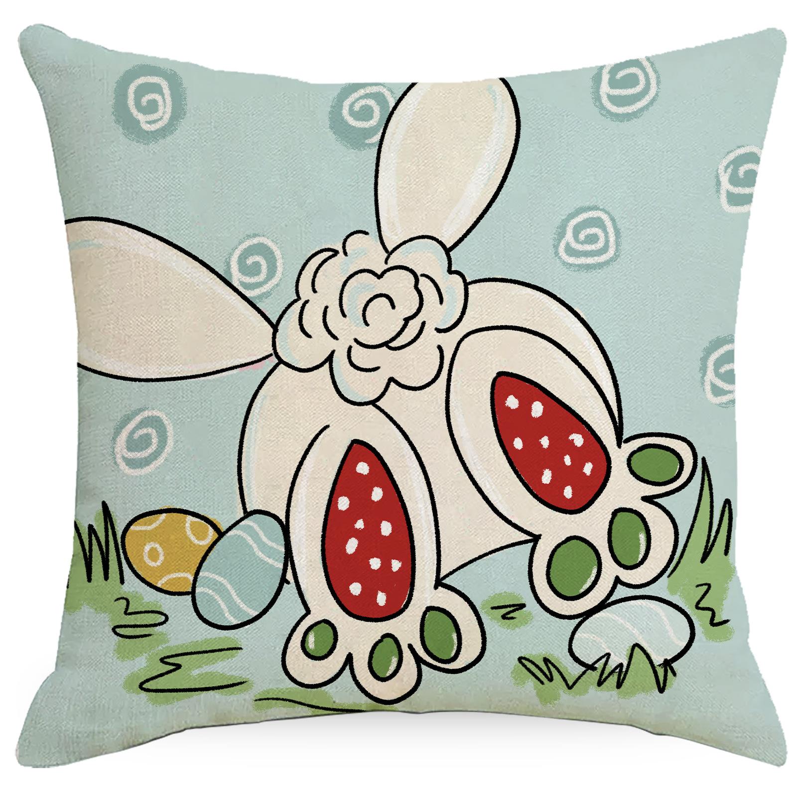 

Новая льняная наволочка на Пасху, подушка на Весенний фестиваль, чехол для диванной подушки 45 * 45Cm without pillow core