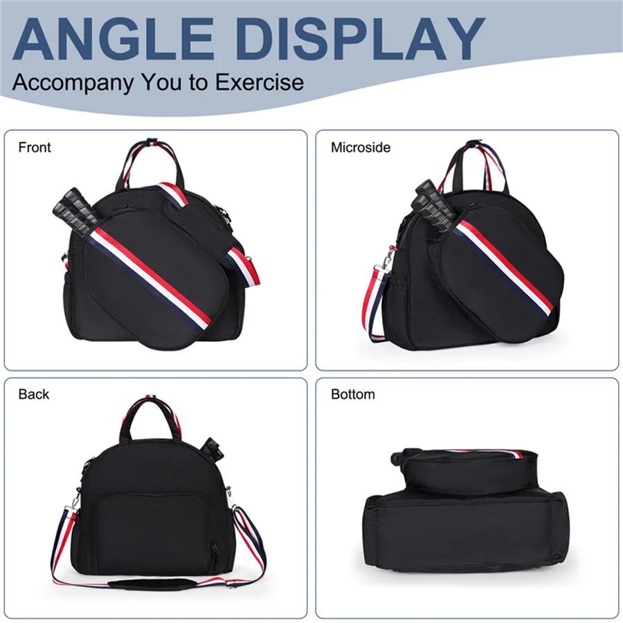 Multi-functional Pickleball Bag: Large Capacity Outdoor Sports Crossbody with Diving Material for Racket Storage