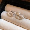 Silver Needle Pony Simple Fashion Earrings Small and Exquisite Versatile Earrings Light Luxury Advanced Earrings Design Niche