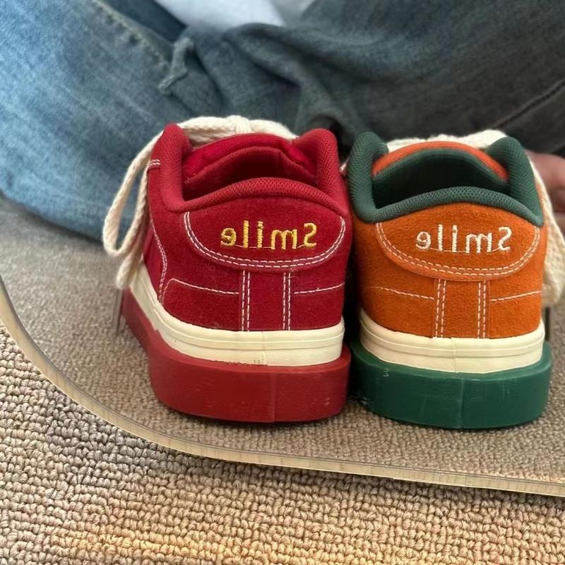 Fashion Vintage Red Canvas Low-top Women Sneakers Casual Letter Embroidery Skateboard Shoes Students Flat 2025 Fashion Zapatillas