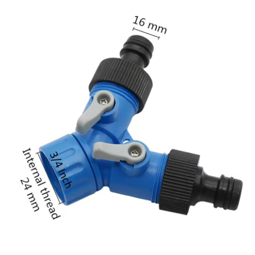 Female Thread Shunt Valve Y-Shaped Quick Connector Garden Irrigation Splitter Car Washing Controller Watering Supplies