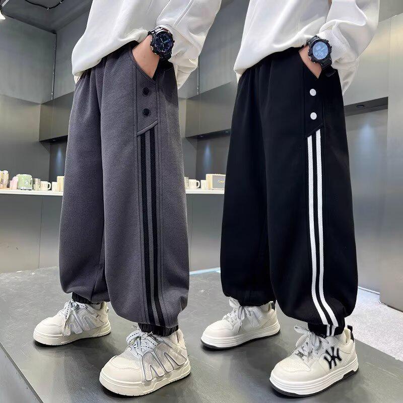 2025 New Style Boys' Korean Autumn Sweatpants - Fashionable Long Sports Pants for Children
