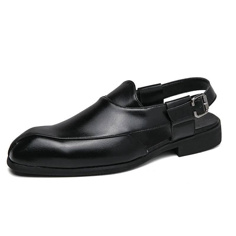 Summer Mens Casual Shoes Designer Leather Outdoor Sandals High Quality Comfortable Beach Sandals For Men Driving Casual Shoes