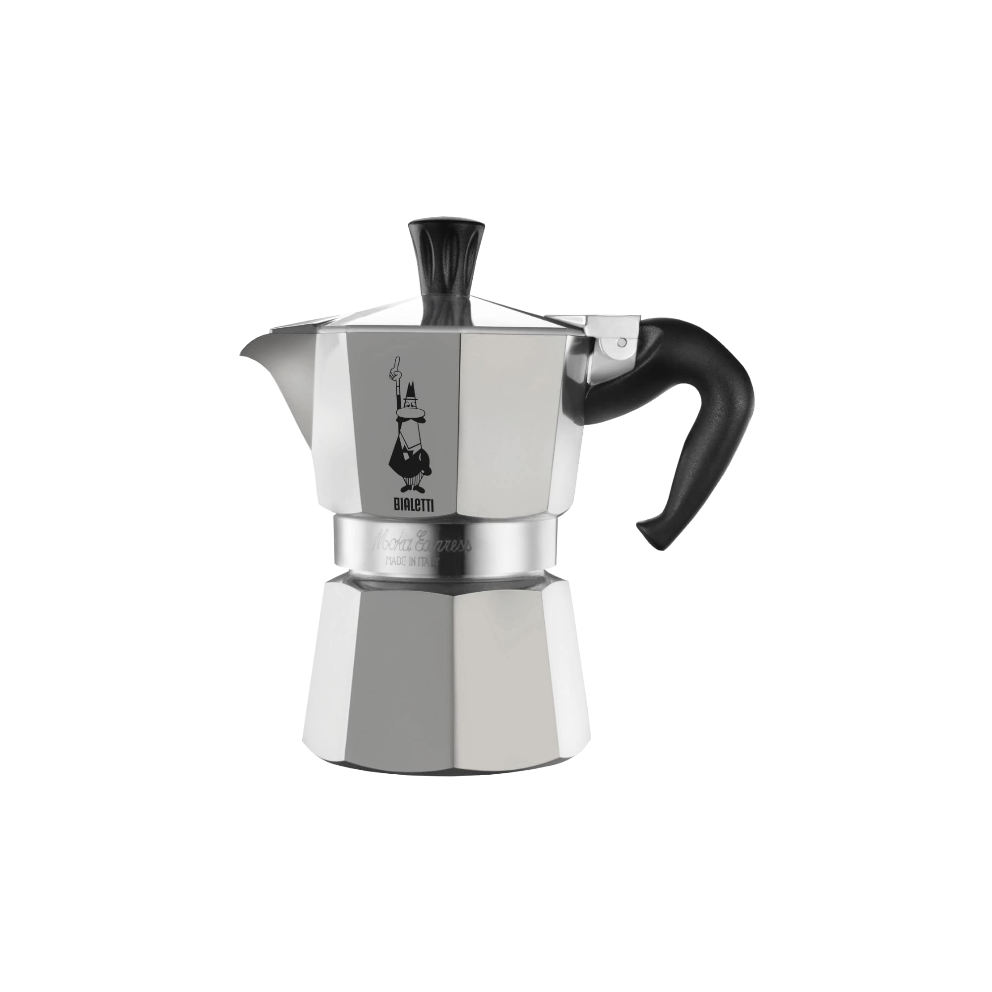 

Кофеварка Bialetti Moka Express на плиту на 6 чашек, серебристая, ME6