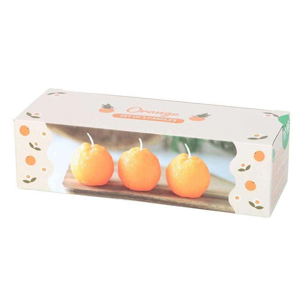 Something Different Orange Shaped Candle (Pack of 3)