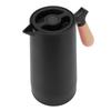 1L Thermal Coffee Carafe 12h Insulation Olecranon Water Outlet Thermal Bottle with Wooden Handle