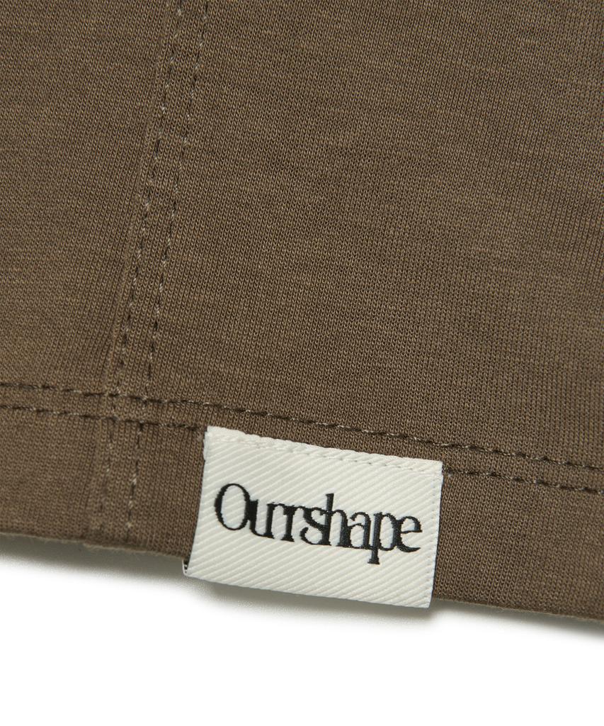 AWOSWEIB Relaxed Slim Zip-Up - Brown