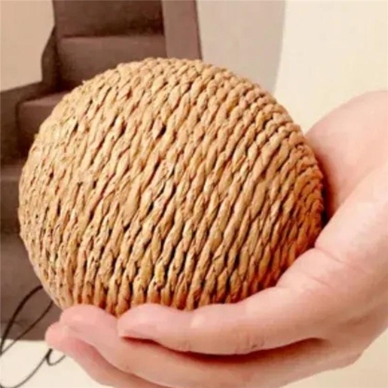 A25F-For Kitten Teeth Cleaning Interactive Sisal Scratching Ball 10CM Anti Bite Sounding Cat Pet Supplies