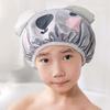 3D Animal Design Kids Shower Cap Polyester All Match Bright-colored Bath Cap for Dorm