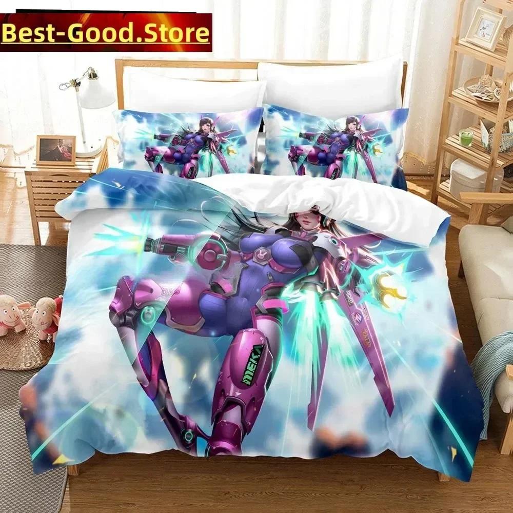 3D Anime Sexy Girls Overwatch Bedding Set Printed Bed Set With Pillowcase Duvet Cover Soft Single Double Queen Super King Size