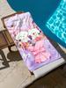 Cute Puppy Flower Bouquet Beach Towel,Microfiber Soft Absorbent Quick Dry,Oversize for Beach Pool Travel,Cartoon Dog Print Towel