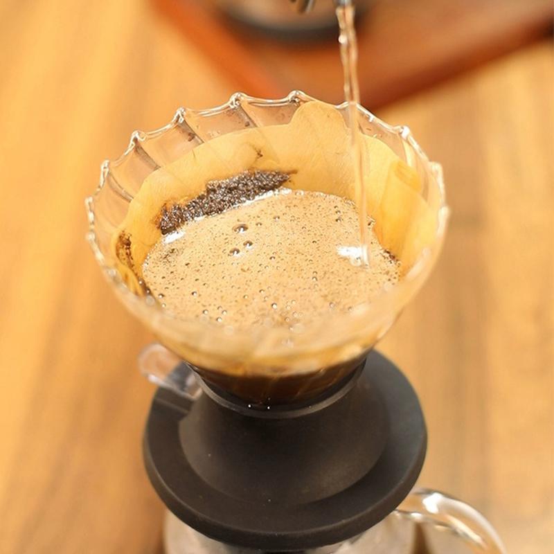 Adjustable Glass Coffee Dripper Filter Cup Home Immersion Coffee Dripper and Filters Glass Hand-brewed Conical Coffee Maker Cup