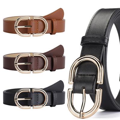 Ceinture pour femme Simple Ceinture pour jean pour femme Vent Décontracté Boucle en métal Ceinture étudiante Lot