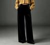 2026 European Velvet High-Waist Wide-Leg Floor-Length Pants for Women