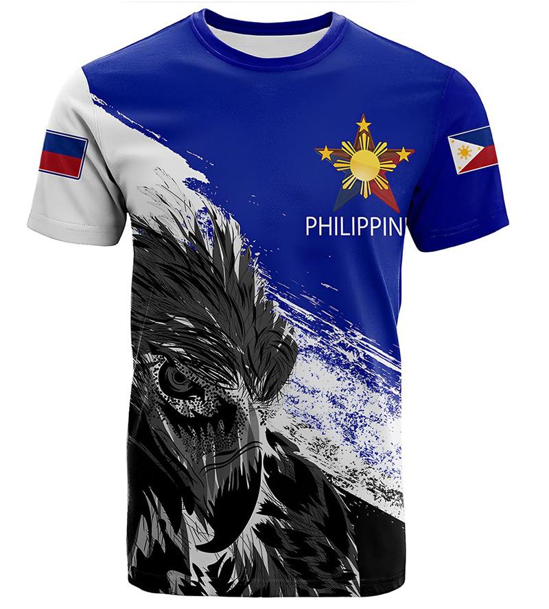 Nové 3D tričko s potiskem vlajky Filipín Erb Filipín Duchovní totem Grafická trička pro muže Vintage top