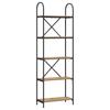 Artisan Oak Bookshelf 60 X 30 X 183 Cm Particleboard