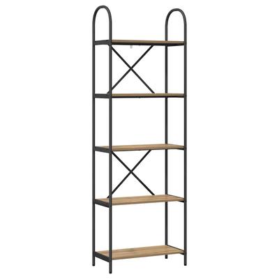 Artisan Oak Bookshelf 60 X 30 X 183 Cm Particleboard