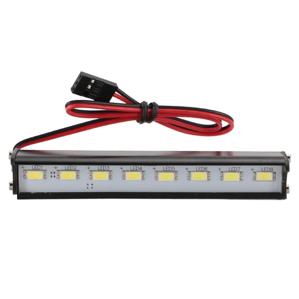 RC Car Light Bar 8 LEDs Super Bright White Light RC Car Roof Lamp for Traxxas for Hsp for Redcat for Axial SCX10 D90