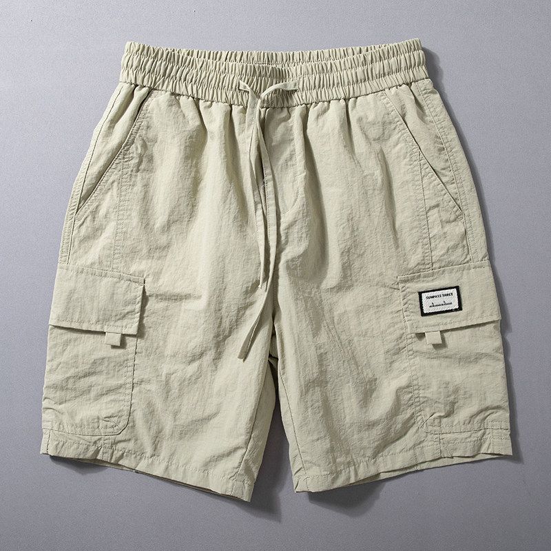 Cargo Shorts Men's Summer Thin Large Pocket Mountain Outdoor Machine Style Plus Size Loose Casual Straight Shorts