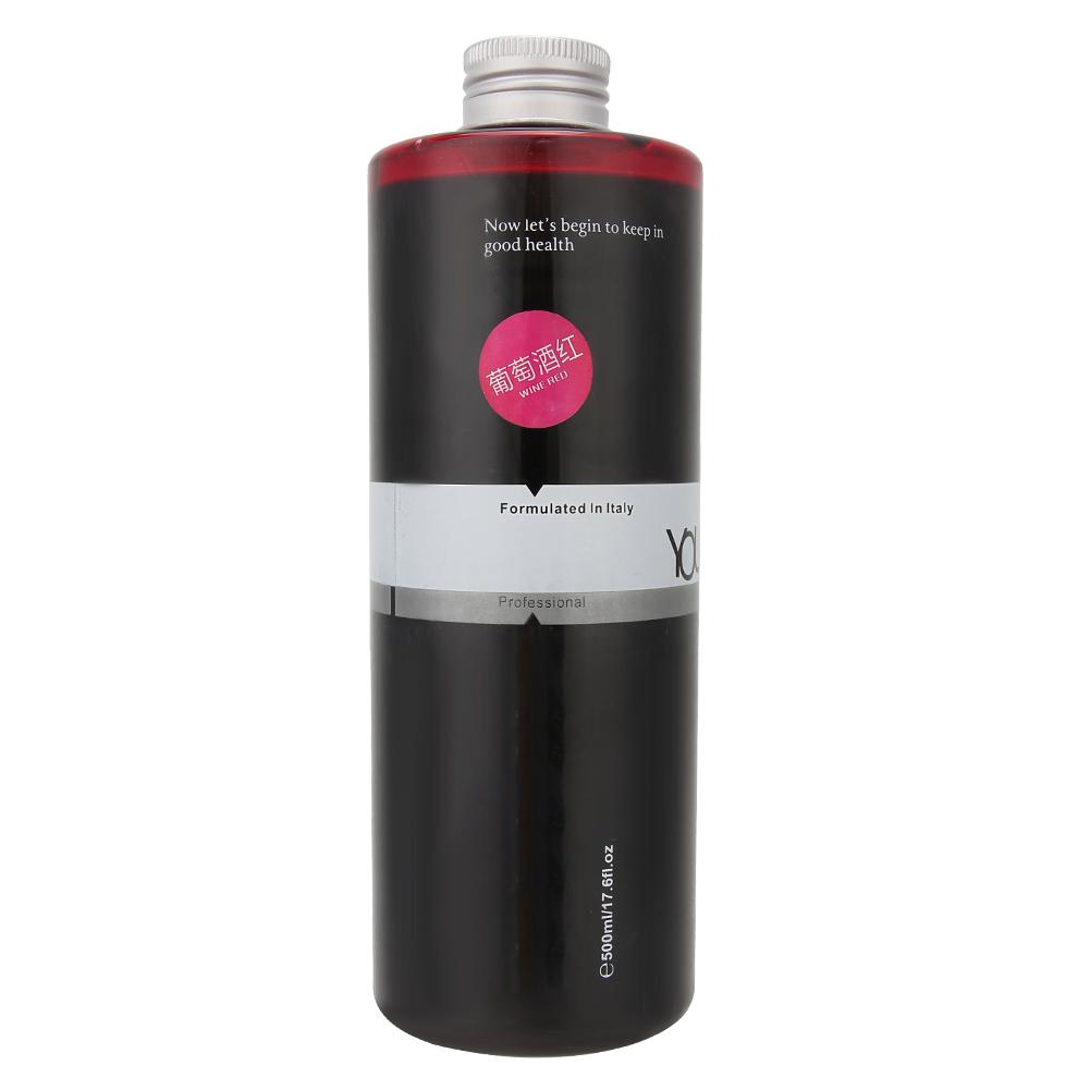 Professional DIY Hair Dye Coloring Cream Barber Shop Hair Dyeing Cream Wax 500ml (Wine Red)Wine Red