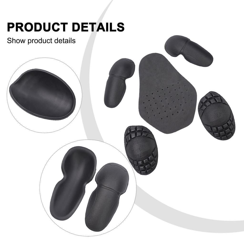 5Pcs Motorcycle Bike Riding Jacket Back Elbow Shoulder Armour Insert Back Protector Knee Shoulder Jacket Professional Protection