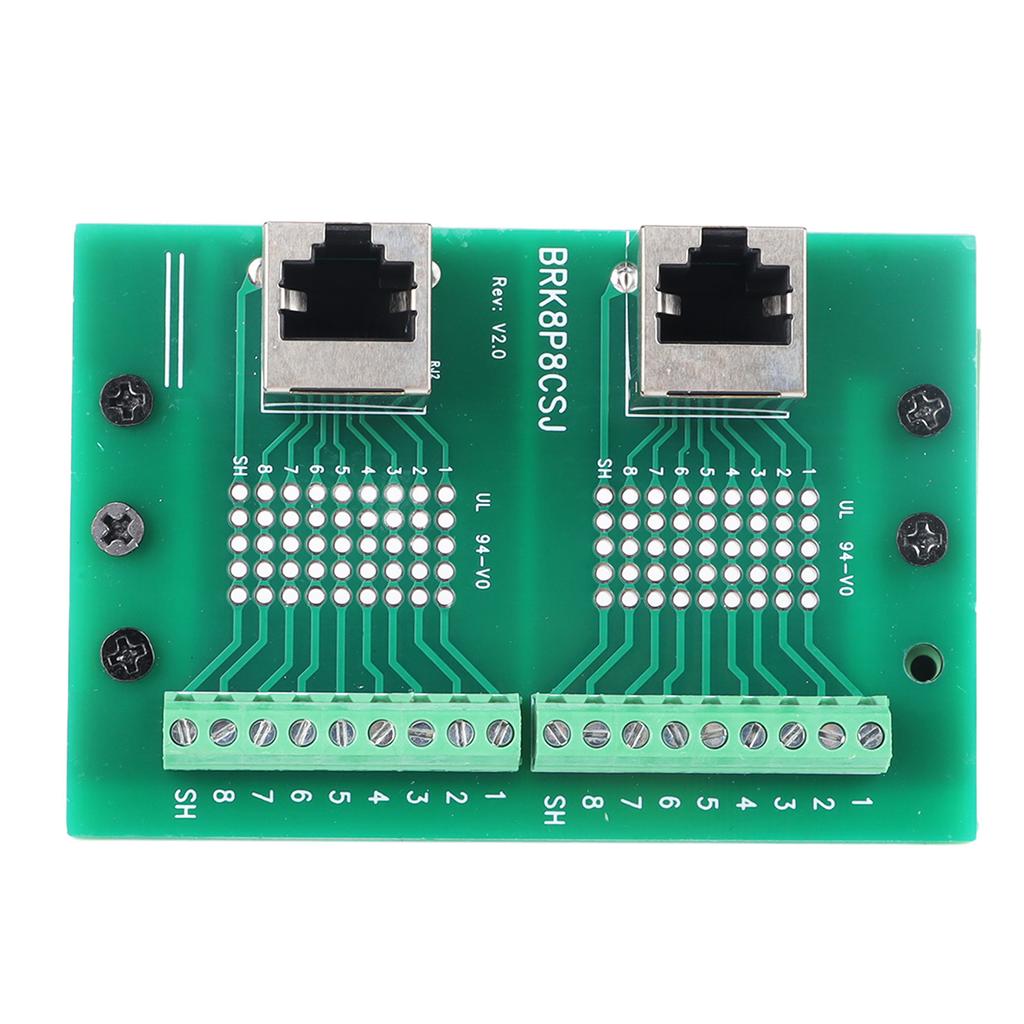 Ethernet Connector Breakout Board Fast Transmission DIN Rail Mount RJ45 M2 Terminal Block