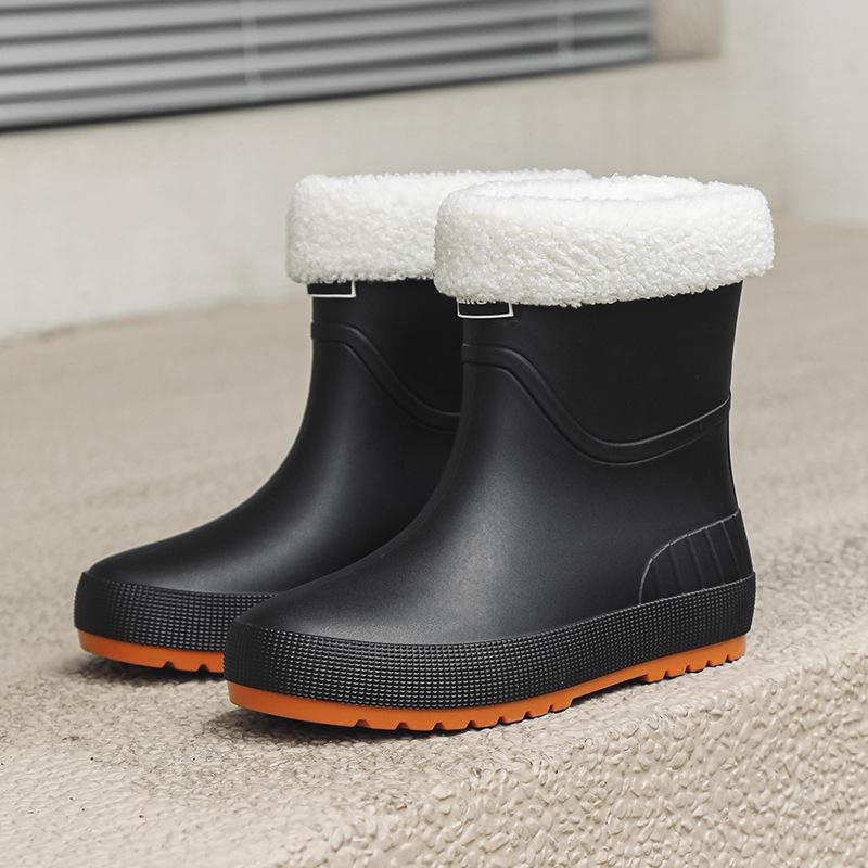 Versatile rain shoes female adult waterproof, non-slip and wear-resistant rain boots soft-soled comfortable shoes