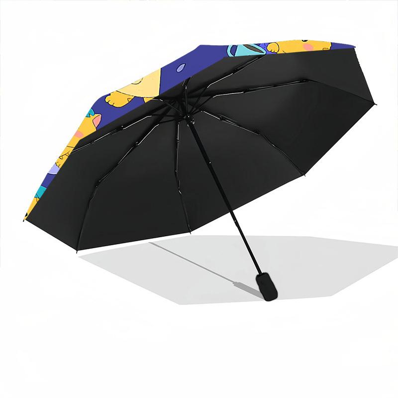 1pc Rainy Day Cats Automatic Folding Umbrella - Portable Collapsible Design, 8-Rib Iron Frame, Durable Fabric yy251125137