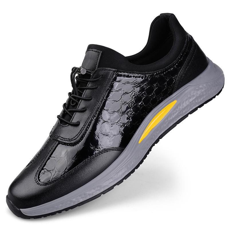 

First layer cowhide fashion casual men s shoes 37-46 leather shoe size leathershoes 37 чёрный