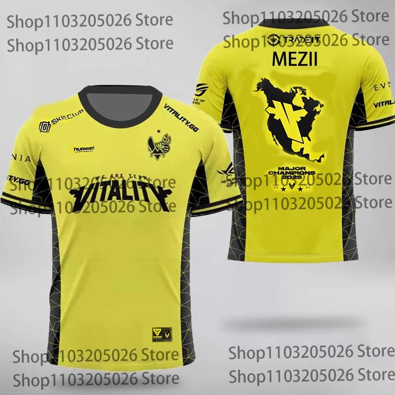 Major Champion  Jersey Team Vitality Professional Player Tshirt New CS2 Esports CSGO Training Uniform Oversized VIT Fans Top
