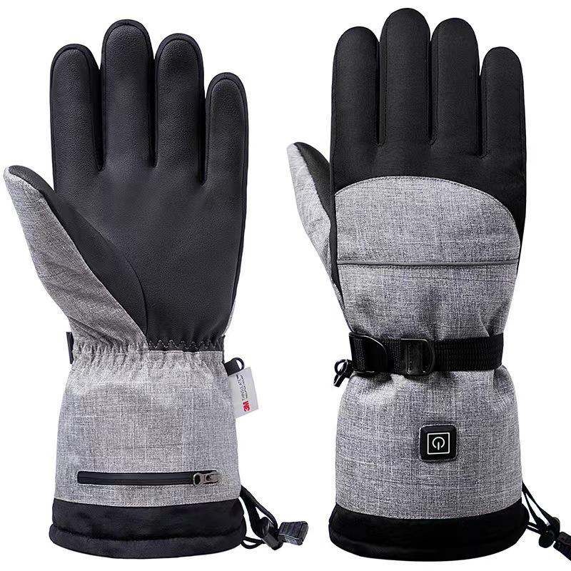 Smart Waterproof Heated Winter Ski Gloves - Electric Heated Gloves for Outdoor Sports and Cycling