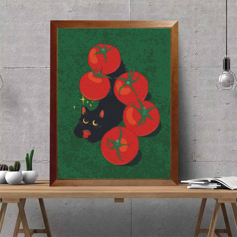 Diamond Art Kit for Beginners TomatoCat Full Drill 5D Rhinestone Painting Relaxing Hobby Craft Home Decoration Wall Decor