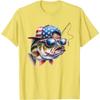 Funny Fishing FisherUnisex Gift American Flag T-Shirt