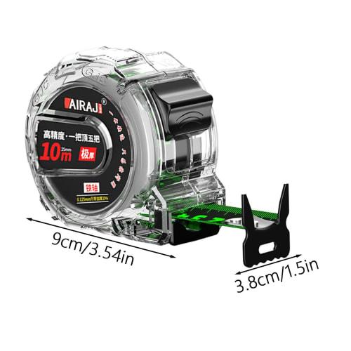 Professional Measuring Tape Measure, 5m/10m, with ABS Shock-Resistant Case, Fluorescent Graduations, Self-Locking Function, Flat Laying, Large Charact