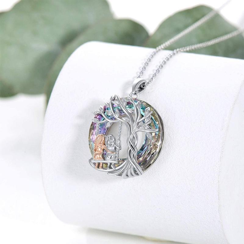 1pc Tree of Life Pendant, fashionable and beautiful pendant decoration, hollowed alloy necklace
