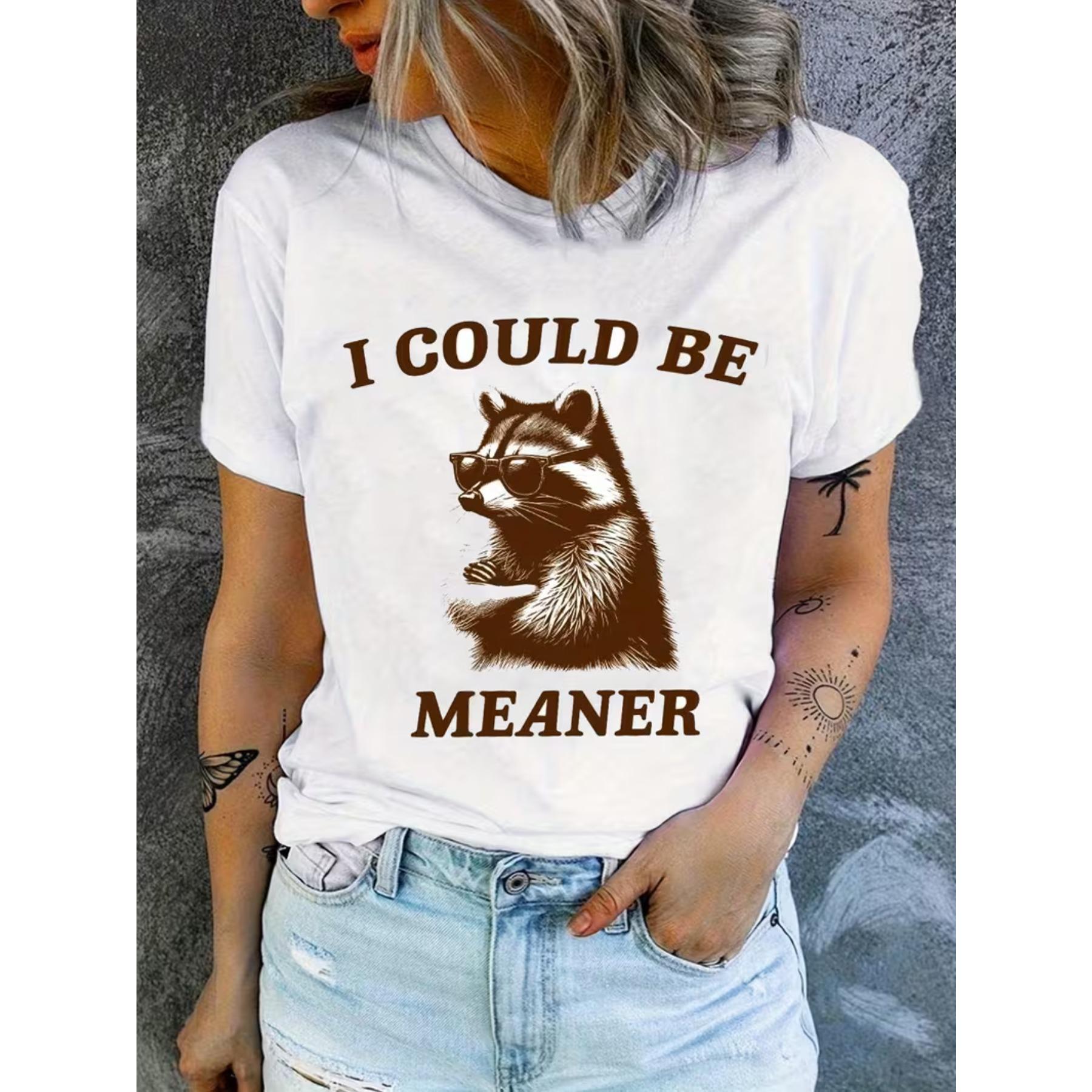 

Повседневная женская одежда Весна/Лето I COULD BE MEANER Футболка с принтом букв S белый